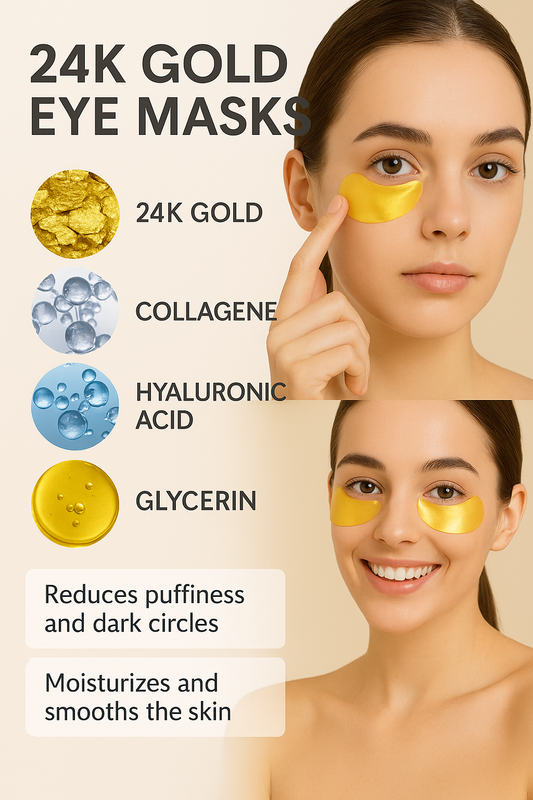Patch occhi al collagene 24K – Anti-occhiaie, idratanti e anti-rughe