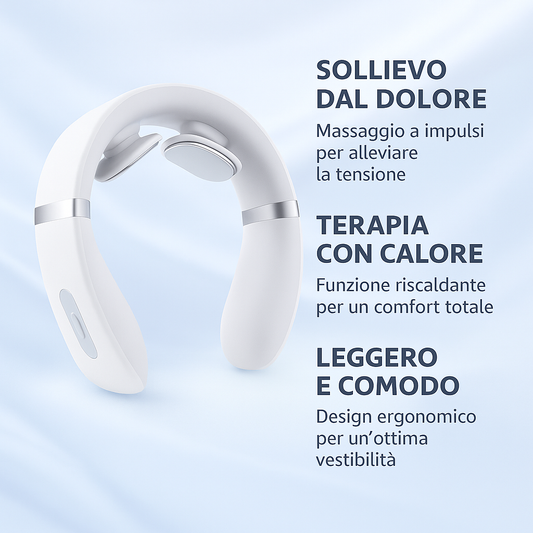 Massaggiatore Smart con Calore e Impulsi EMS -Dì addio al dolore cervicale –
