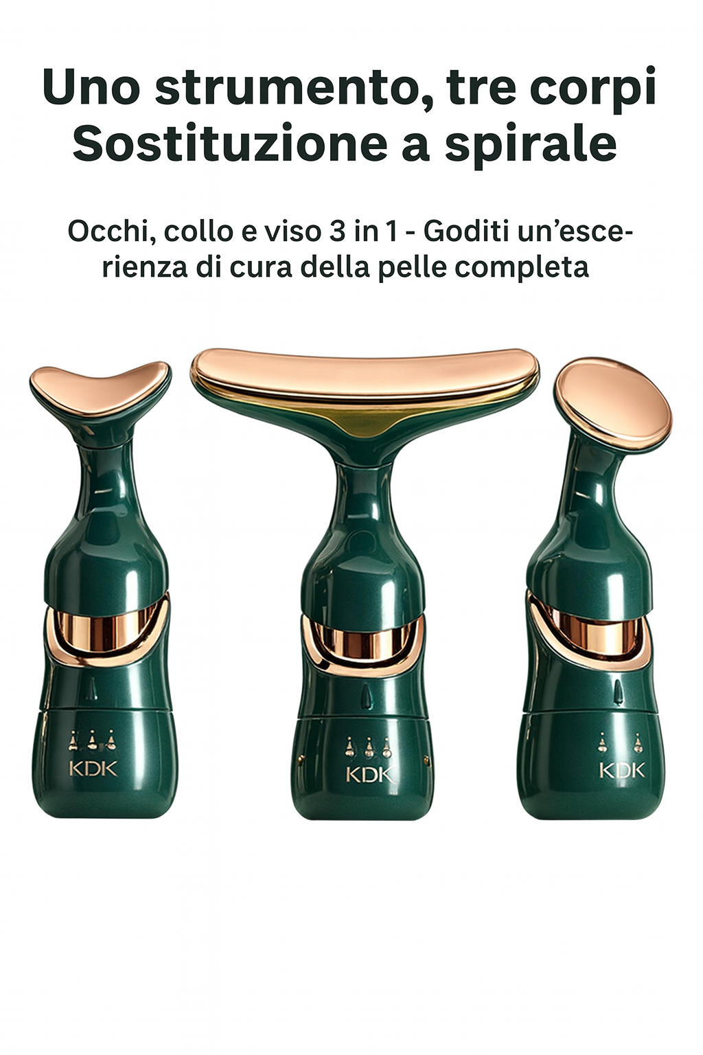 SculptGlow 3in1 Dispositivo Massaggiante Viso, Collo e Contorno occhi